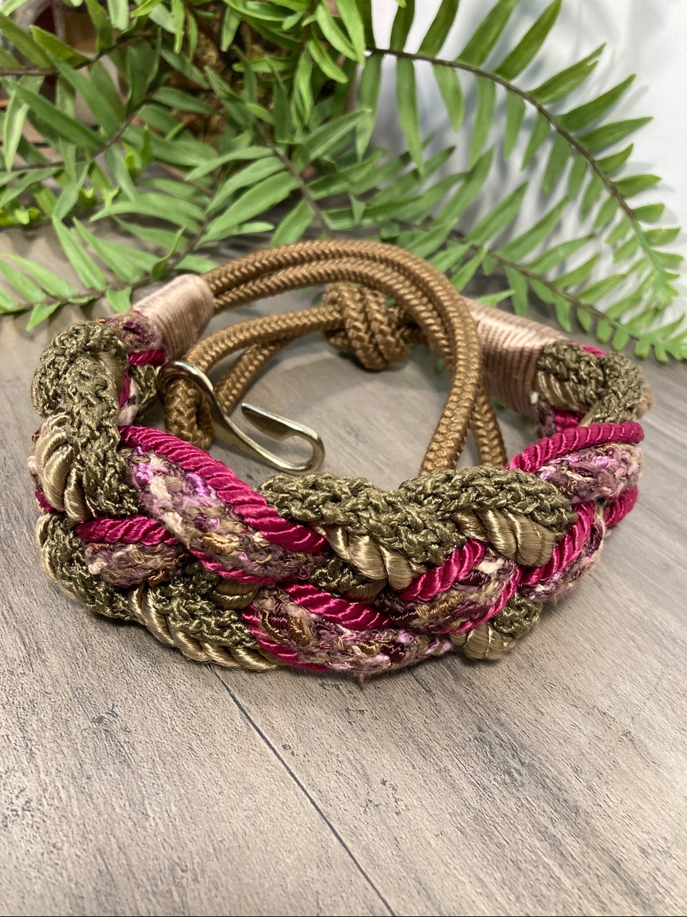 Vintage Braided Multicolor Cord Stretch Belt Rich Jewel Tones